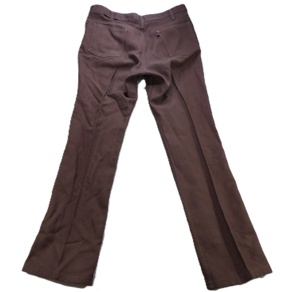 VTG 80s Made in USA Levi's Sta Prest Action Slacks Men W35 L34 Brown Dacron Poly